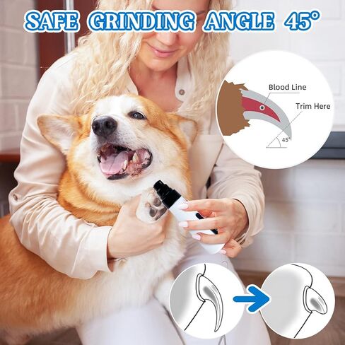 Heusom Silent Groom Pro Nail Grinder, 2025 New Heusom Dog Nail Trimmer, Rechargeable USB Charging Pet Nail Grinders for Dog, Electric Dog Nail Clippers, Pet Paws Grooming Smoothing Tool (1 Set) in Kuwait