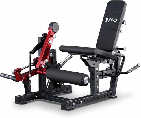 GMWD Leg Extension and Curl Machine LE08 2.0, Adjustable Leg Curl Machine with Plate Loaded, Seated Leg Extension and Lying Curl Machine for Home Gym, Leg Workout Equipment in Kuwait