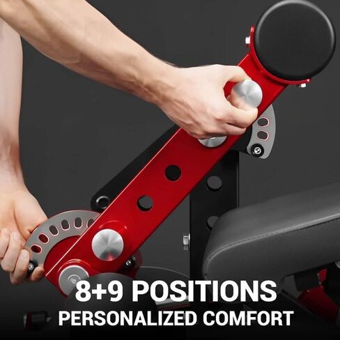 GMWD Leg Extension and Curl Machine LE08 2.0, Adjustable Leg Curl Machine with Plate Loaded, Seated Leg Extension and Lying Curl Machine for Home Gym, Leg Workout Equipment in Kuwait