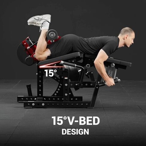 GMWD Leg Extension and Curl Machine LE08 2.0, Adjustable Leg Curl Machine with Plate Loaded, Seated Leg Extension and Lying Curl Machine for Home Gym, Leg Workout Equipment in Kuwait