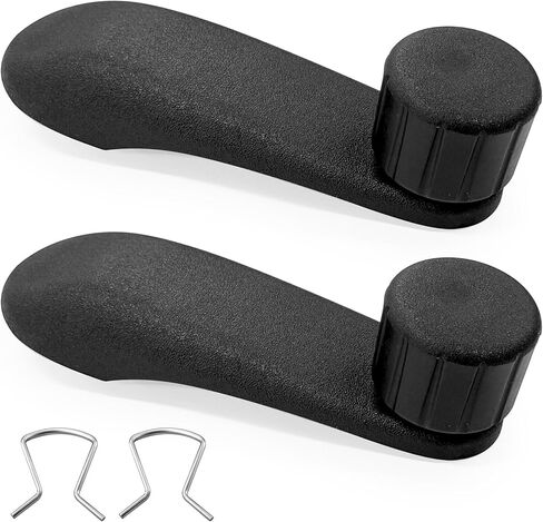 83341 Window Crank Handle Compatible with Select Cadillac/Chevrolet/GMC Models, Black (2) in Saudi Arabia