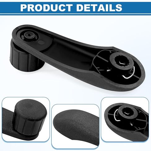 83341 Window Crank Handle Compatible with Select Cadillac/Chevrolet/GMC Models, Black (2) in Saudi Arabia
