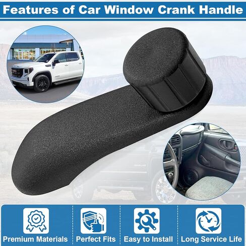 83341 Window Crank Handle Compatible with Select Cadillac/Chevrolet/GMC Models, Black (2) in Saudi Arabia