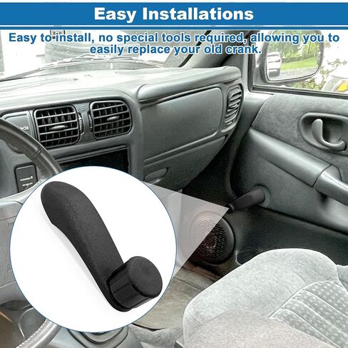 83341 Window Crank Handle Compatible with Select Cadillac/Chevrolet/GMC Models, Black (2) in Saudi Arabia