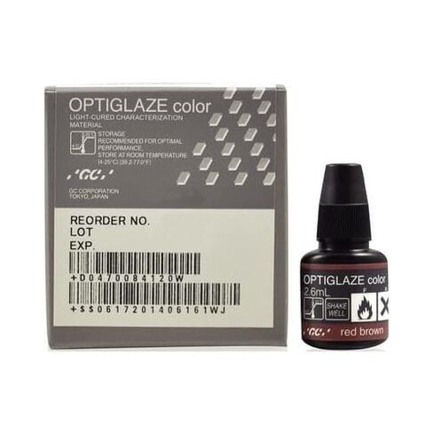 GC America 008417 OptiGlaze Red/Brown Color, 2.6mL in Kuwait