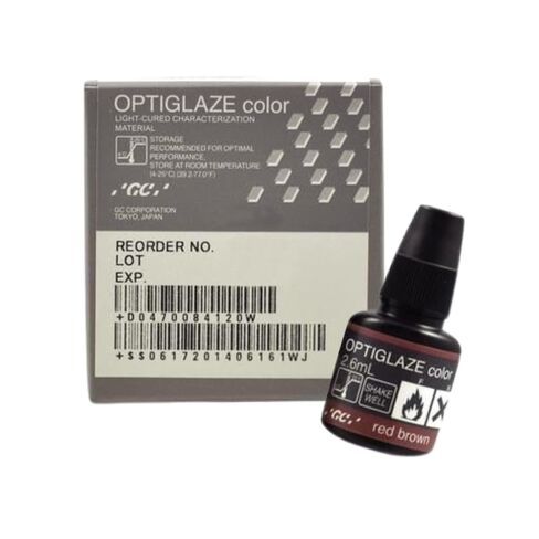 GC America 008417 OptiGlaze Red/Brown Color, 2.6mL in Kuwait