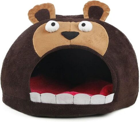 حياة الحيوانات الأليفة "هدير دب" سرير حيوان أليف - قطة متعة ومرحة أو سرير كلب الصوف مع حصيرة حيوان أليف قابلة للإزالة وقابلة للغسل in Kuwait