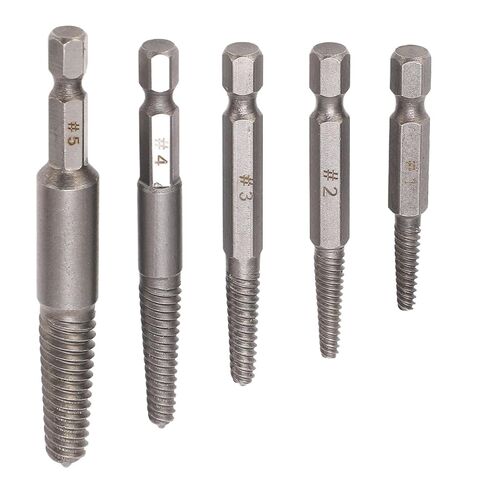 Carbon Steel Damaged Screw Extractor Set 1 4 Inch Hex Shank Remover Efficient Extraction Tool for Broken Stuck Screws Ideal Home Automotive Mechanical Maintenance in Saudi Arabia