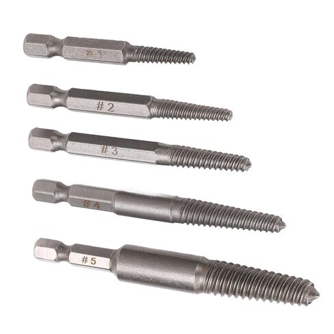 Carbon Steel Damaged Screw Extractor Set 1 4 Inch Hex Shank Remover Efficient Extraction Tool for Broken Stuck Screws Ideal Home Automotive Mechanical Maintenance in Saudi Arabia