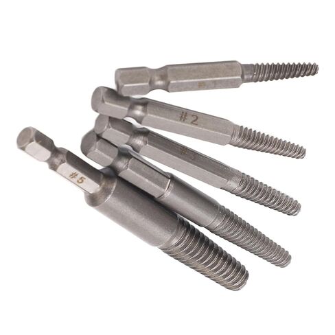 Carbon Steel Damaged Screw Extractor Set 1 4 Inch Hex Shank Remover Efficient Extraction Tool for Broken Stuck Screws Ideal Home Automotive Mechanical Maintenance in Saudi Arabia