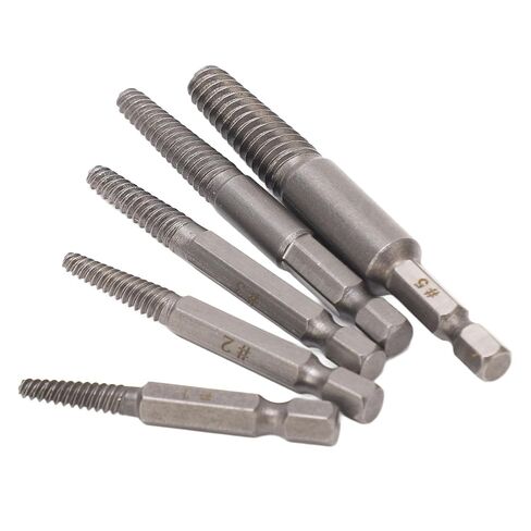 Carbon Steel Damaged Screw Extractor Set 1 4 Inch Hex Shank Remover Efficient Extraction Tool for Broken Stuck Screws Ideal Home Automotive Mechanical Maintenance in Saudi Arabia