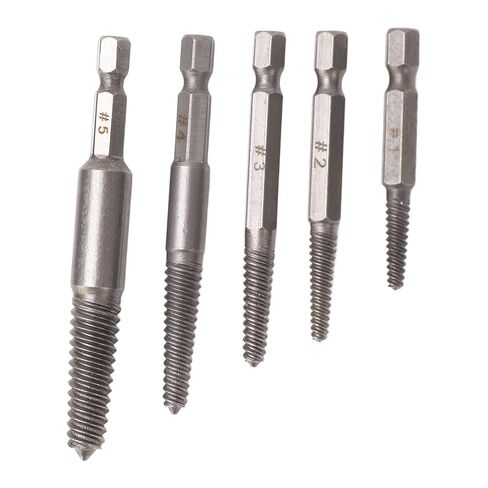 Carbon Steel Damaged Screw Extractor Set 1 4 Inch Hex Shank Remover Efficient Extraction Tool for Broken Stuck Screws Ideal Home Automotive Mechanical Maintenance in Saudi Arabia