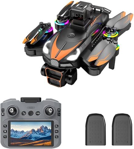 طائرة بدون طيار T5P مع كاميرا مزدوجة، مجهزة بجهاز تحكم عن بعد بشاشة 2.4 بوصة، عدسة 720 بكسل عالية الدقة 90 درجة قابلة للتعديل، كاميرا مزدوجة كوادكوبتر، تطبيق واي فاي، قلاب ثلاثي الأبعاد، تثبيت تلقائي، وضع التدفق البصري، طائرة بدون طيار قابلة للطي للمبتدئي in Kuwait