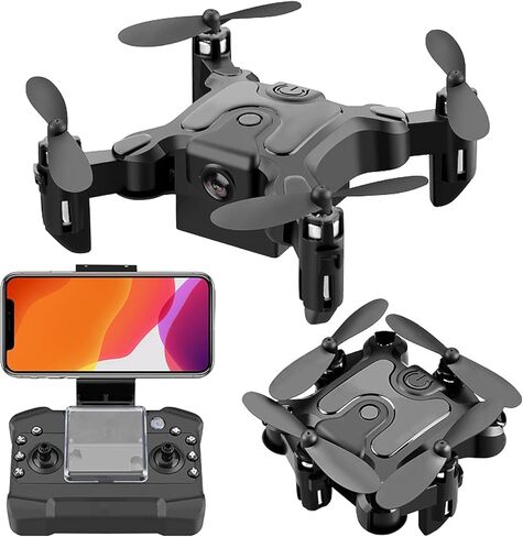 طائرة بدون طيار صغيرة مع كاميرا 4K وتثبيت ستة محاور، مكوك صغير قابل للطي بدون طيار FPV | طائرة بدون طيار سرية صغيرة الجسم، إقلاع/هبوط بمفتاح واحد، وضع مقطوعة الرأس، تدعم الدوران بزاوية 360 درجة in Kuwait