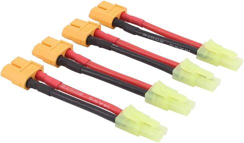 4 قطع XT-60 XT60 أنثى للتوصيل لمحول موصل ذكر تاميا الصغير لطائرة Airsoft/AR بدون طيار (C79-4) in Kuwait