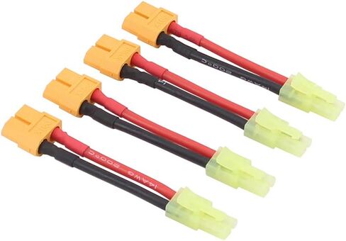 4 قطع XT-60 XT60 أنثى للتوصيل لمحول موصل ذكر تاميا الصغير لطائرة Airsoft/AR بدون طيار (C79-4) in Kuwait