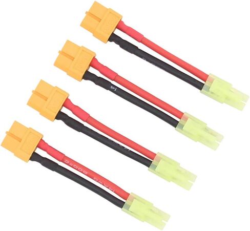 4 قطع XT-60 XT60 أنثى للتوصيل لمحول موصل ذكر تاميا الصغير لطائرة Airsoft/AR بدون طيار (C79-4) in Kuwait