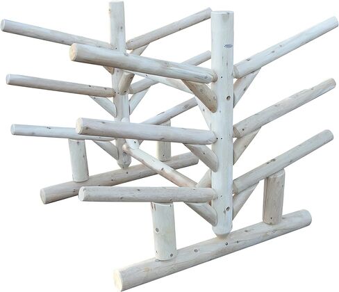 6-Place Paddle Board/SUP Log Rack, Freestanding Paddle Board Storage Rack, Surfboard Racks for Garage, Heavy Duty Paddleboard Holder Sport Outdoor, Surfboard - Natural in Kuwait