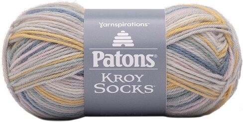 Patons Kroy Socks Yarn - (1) - 1.75 أوقية - فيروز جاكار - للكروشيه ، الحياكة والصياغة in Kuwait