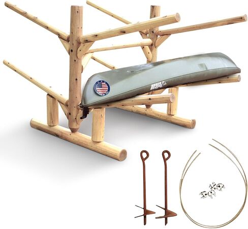 4-Place/Canoe Racks, Freestanding Surfboards Storage, Heavy Duty Storage Rack, Surfboard Stand, Canoe Paddles or SUP Storage Racks, SUP Boards - Unfinished + 15" Anchor Kit in Kuwait