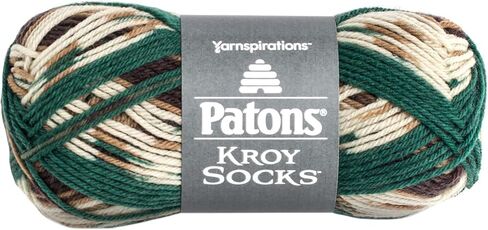 Patons Kroy Socks Yarn - (1) - 1.75 أوقية - فيروز جاكار - للكروشيه ، الحياكة والصياغة in Kuwait