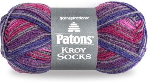 Patons Kroy Socks Yarn - (1) - 1.75 أوقية - فيروز جاكار - للكروشيه ، الحياكة والصياغة in Kuwait