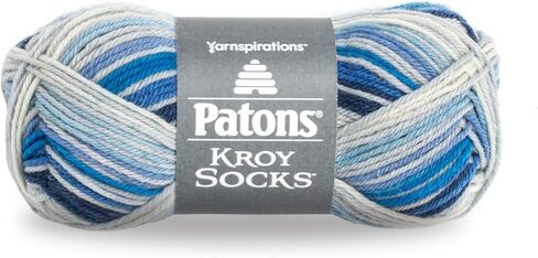 Patons Kroy Socks Yarn - (1) - 1.75 أوقية - فيروز جاكار - للكروشيه ، الحياكة والصياغة in Kuwait