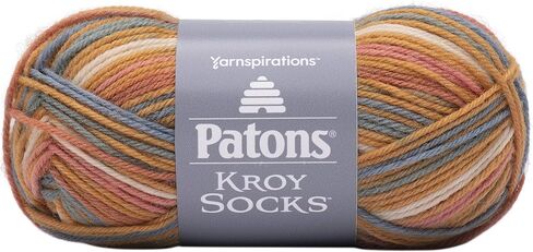 Patons Kroy Socks Yarn - (1) - 1.75 أوقية - فيروز جاكار - للكروشيه ، الحياكة والصياغة in Kuwait