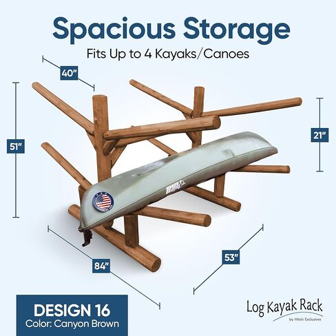 4-Place/Canoe Racks, Freestanding Surfboards Storage, Heavy Duty Storage Rack, Surfboard Stand, Canoe Paddles or SUP Storage Racks, SUP Boards - Canyon Brown + 15" Anchor Kit in Kuwait
