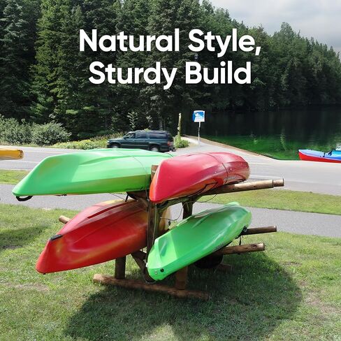 4-Place/Canoe Racks, Freestanding Surfboards Storage, Heavy Duty Storage Rack, Surfboard Stand, Canoe Paddles or SUP Storage Racks, SUP Boards - Canyon Brown + 15" Anchor Kit in Kuwait