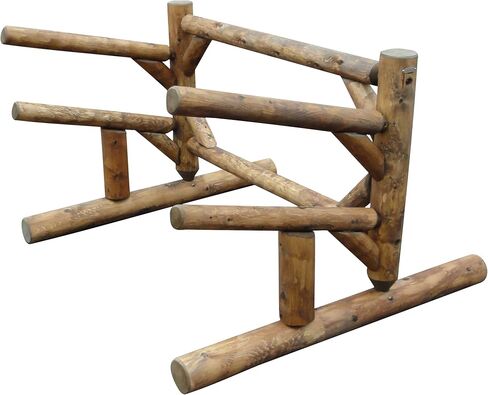 2-Place One-Sided SUP Log Racks, Freestanding Kayak Rack Outdoor, Surf Board Racks for Storage, SUP Paddle Board, Kayaks Storage - Canyon Brown + 15" Anchor Kit in Kuwait