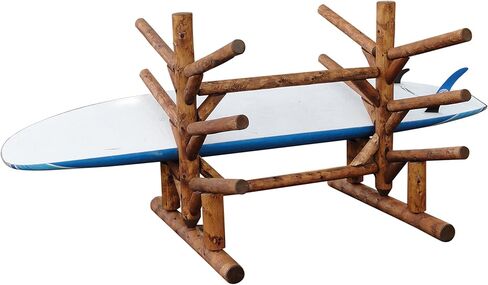 لوح التجديف 6 أماكن/رف سجل SUP، رف تخزين لوح التجديف قائم بذاته، رفوف لوح التزلج للجراج، حامل لوح التجديف شديد التحمل للرياضة في الهواء الطلق، لوح ركوب الأمواج - بني كانيون in Kuwait