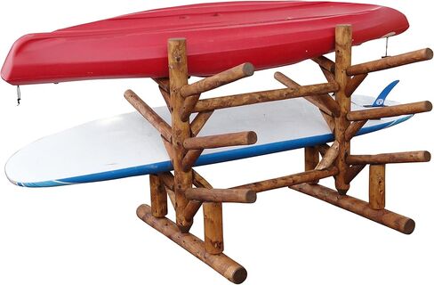 لوح التجديف 6 أماكن/رف سجل SUP، رف تخزين لوح التجديف قائم بذاته، رفوف لوح التزلج للجراج، حامل لوح التجديف شديد التحمل للرياضة في الهواء الطلق، لوح ركوب الأمواج - بني كانيون in Kuwait