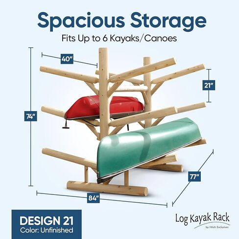6-Place/Canoe Racks, Freestanding Paddle Board Storages, Surfboard Stand, Canoe Paddles or SUP Storage Racks, Paddle Board Rack for Outdoor Storage - Unfinished + 15" Anchor Kit in Kuwait