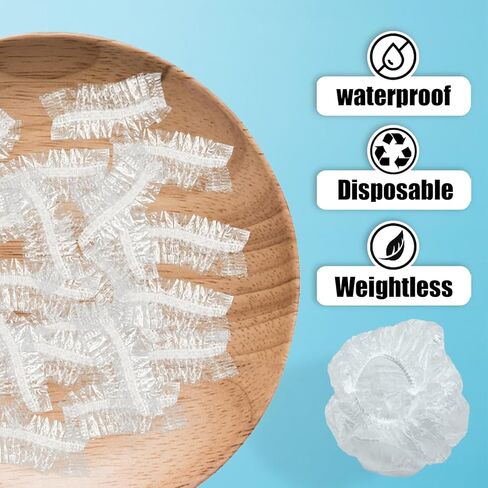 300 PCS Disposable Clear Hair Color Ear Covers for Shower Protectors Waterproof Ear Covers for Hair Dye Bathing, Plastic Thickening Ear Shower Caps in Saudi Arabia
