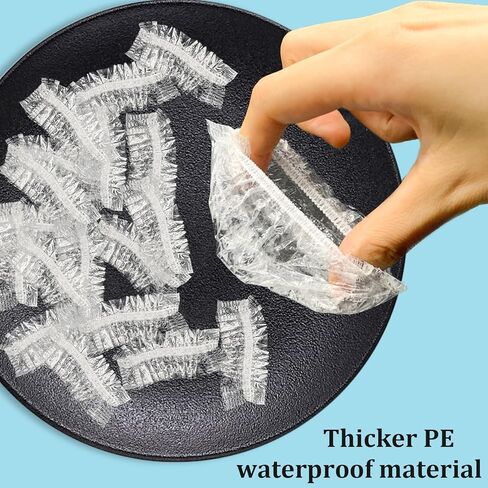 300 PCS Disposable Clear Hair Color Ear Covers for Shower Protectors Waterproof Ear Covers for Hair Dye Bathing, Plastic Thickening Ear Shower Caps in Saudi Arabia