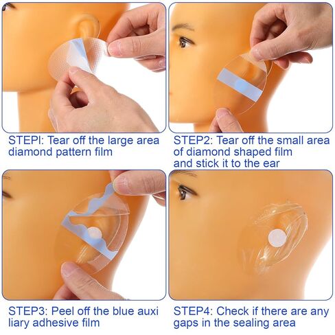 60 PCS Ear Covers, Large Size Upgarde Silicon-Gel Material Ear Covers with Cotton Ball Waterproof Ears Protection Disposable Ears Plugs for Adults and Babies Shower Bath Hair Washing Swimming in Saudi Arabia