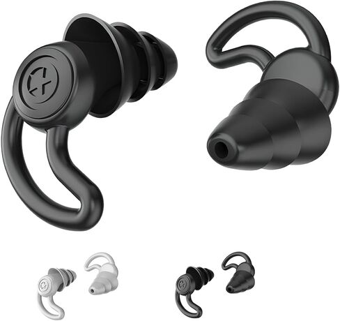 سدادات أذن للسباحة، 3 أزواج سدادات أذن للسباحة من السيليكون مقاومة للماء وقابلة لإعادة الاستخدام مع صندوق تخزين للسباحة وركوب الأمواج وحمام السباحة، الشاطئ (زوجان من الأسود، زوج واحد من الأبيض) in Kuwait