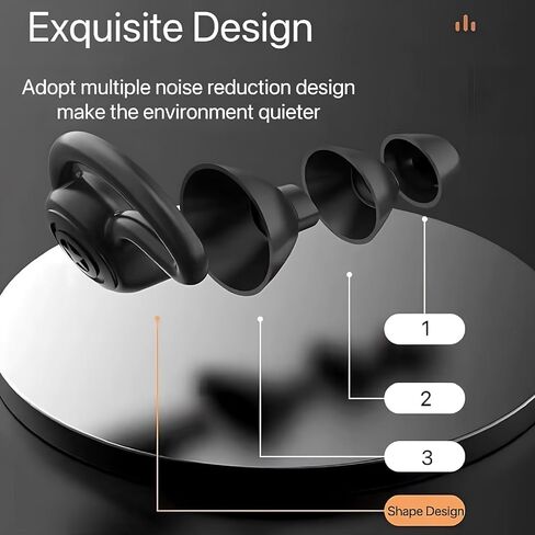 سدادات أذن للسباحة، 3 أزواج سدادات أذن للسباحة من السيليكون مقاومة للماء وقابلة لإعادة الاستخدام مع صندوق تخزين للسباحة وركوب الأمواج وحمام السباحة، الشاطئ (زوجان من الأسود، زوج واحد من الأبيض) in Kuwait
