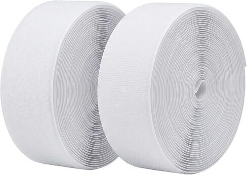 Sew on Hook and Loop Non Adhesive Strips Hook and Loop Tape Roll for Fabric Nylon Heavy Duty Fastener for Sewing, Clothing, Leather, DIY Crafts, Outdoor Gear (Black, 2inX10ft) in Saudi Arabia