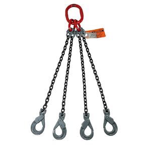 Advantage Rigging - Chain Sling - 5/16" x 10' Quad Leg with Positive Locking Hooks - Grade 80 in Kuwait