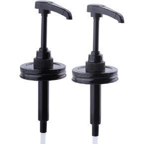 Mason Jar Syrup & Sauce Dispenser Pump Lids for Regular Mouth Coffee Syrup Dispenser Honey Ketchup Pump Airtight & Leak-Proof Food Grade- 4PCS (Jar Not Included) in Saudi Arabia