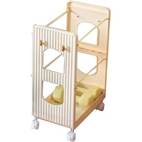 Tennis Racket Display Cart,Lightweight and Portable,Yoga Mat Storage Rack,for Living Room,Beige in Kuwait