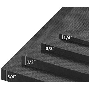 American Floor Mats Ultimate Stand-Alone Gym Mats Solid Black 4' x 6' - 1/4" Thick in Kuwait