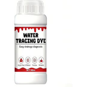Water Tracing Dye, Oil Leak Dye Coolant Leak dyes Fast and Accurate High Concentration and Stability High-Contrast Visualization for Swimming Pool Spa Pipes Roof, 100ml Red in Kuwait