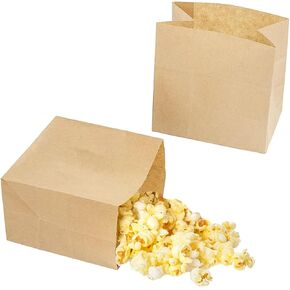 Small Brown Paper Bags for Snacks,50 Pack,Greaseproof Kraft Paper Bags,Recyclable,and Biodegradable,Small Brown Paper Wrappers Popcorn,Cookies,Fries,Crafts in Kuwait