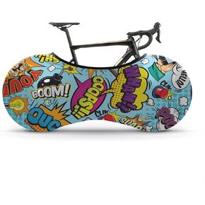 Bike Cover for Indoor Storage, High-Elastic Bicycle Cover Protective Bike Wheel Cover for Floors & Walls, Premium Bike Covers for Road & Mountain Bikes(Gray Camo) in Saudi Arabia