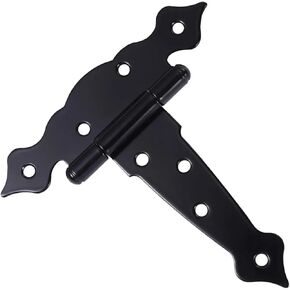 2Pcs Black Heavy Duty T Hinge Gate Hinges for Shed Yard Door Fence Hardware Metal in Kuwait