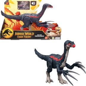 Mattel Jurassic World Chaos نظرية Battle Roarin 'Becklespinax Dinosaur Figure Toy ، Head Head Strike ، Chomp ، Roars & Snarls ، تمديد المسامير in Kuwait