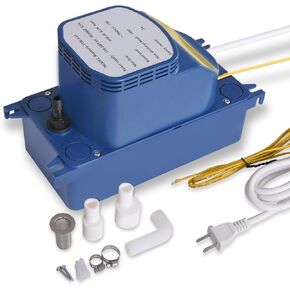 Condensate HVAC Pump,33ft Head Lift Height,Ultra-Quiet 30dB, 1/30 HP, Automatic Condensate Removal Pump with Safety Switch for Air Conditioner/Furnace/Dehumidifier/Ice Machine, 110-240V in Saudi Arabia